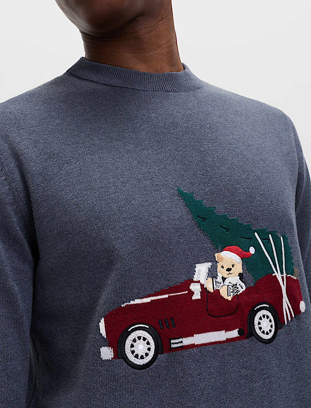 Pure Cotton Spencer Bear™ Crew Neck Jumper