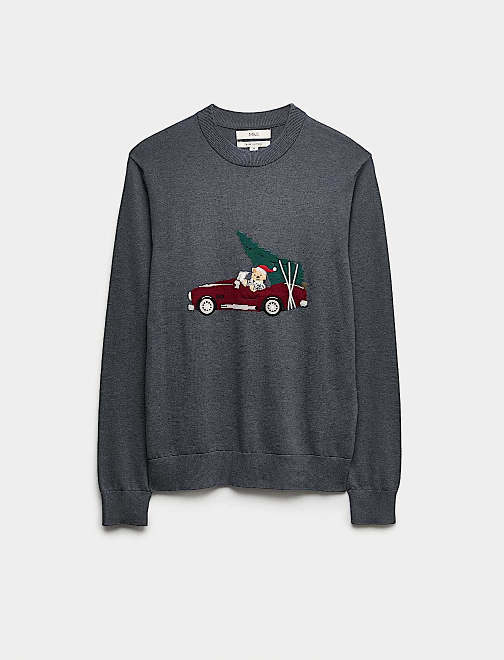 Pure Cotton Spencer Bear™ Crew Neck Jumper