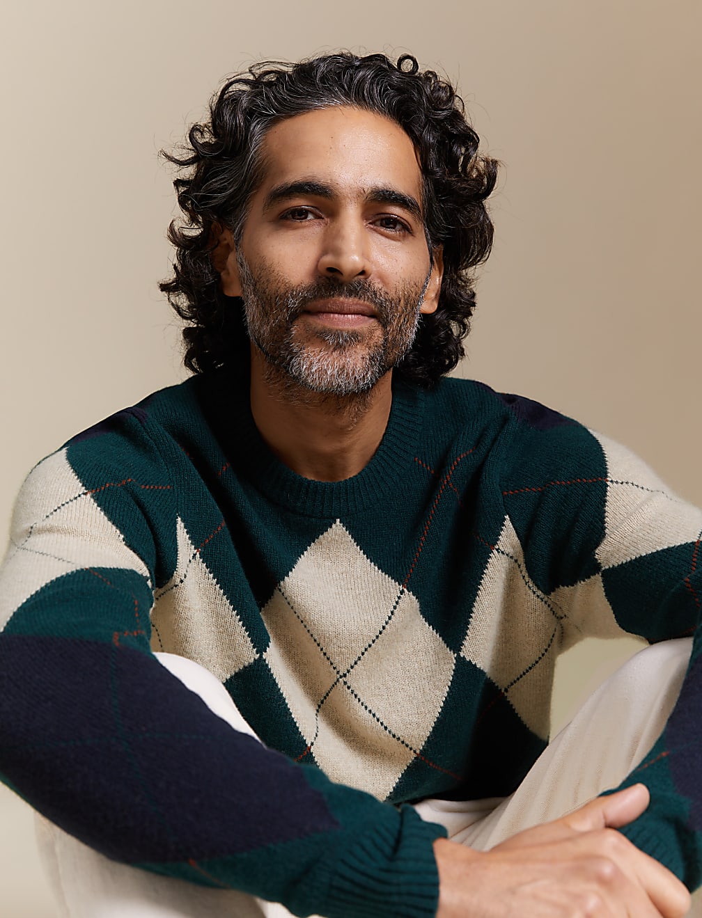 Thorner Merino Wool with Cashmere Argyle Jumper