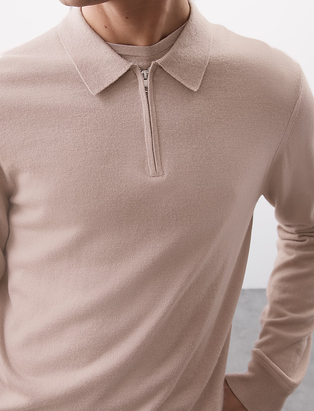 Pure Extra Fine Merino Wool Knitted Polo