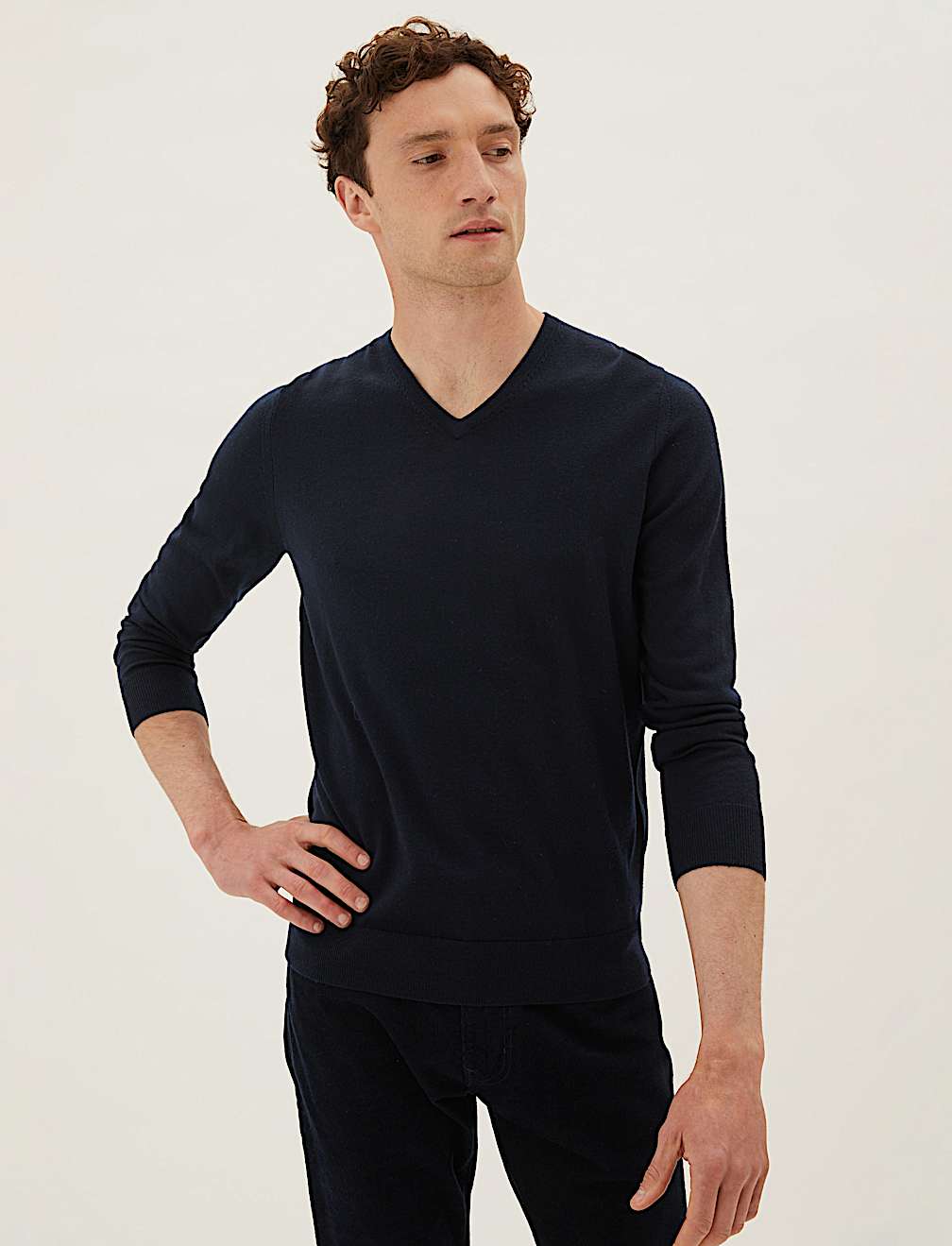 Pure Extra Fine Merino V-Neck Jumper