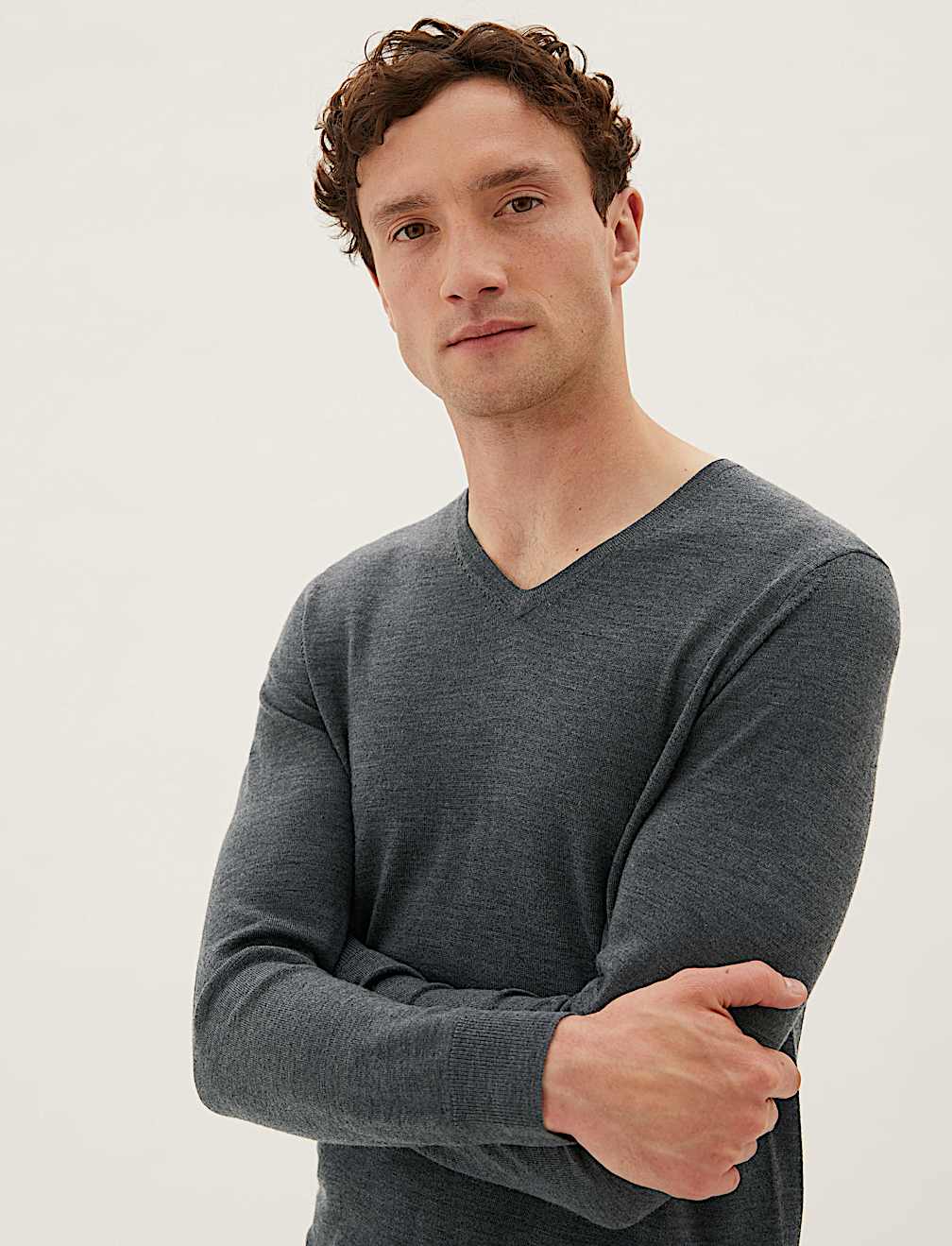 Pure Extra Fine Merino V-Neck Jumper