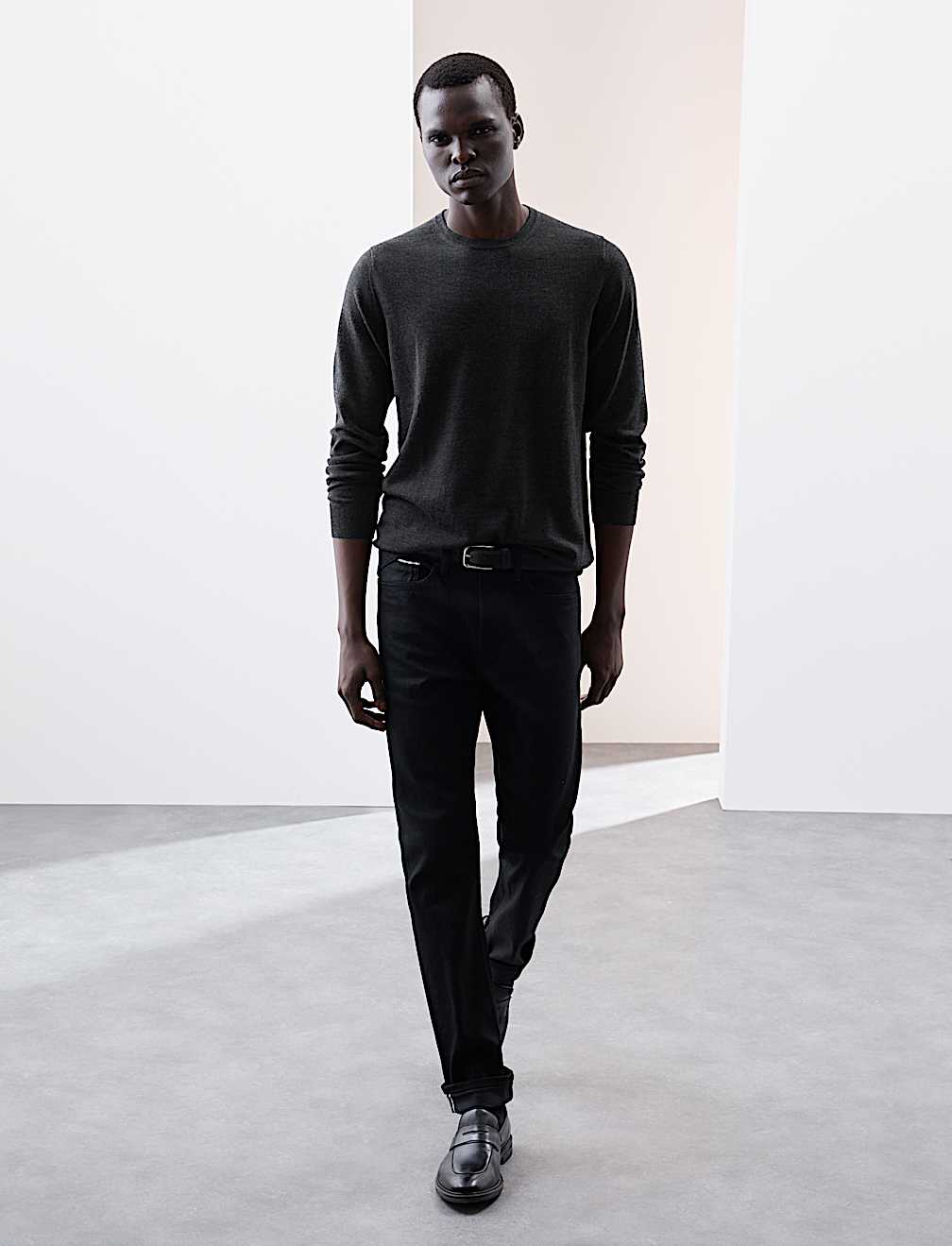 Pure Extra Fine Merino Wool Crew Neck Jumper