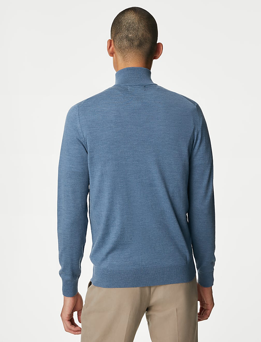 Pure Extra Fine Merino Wool Half Zip Jumper