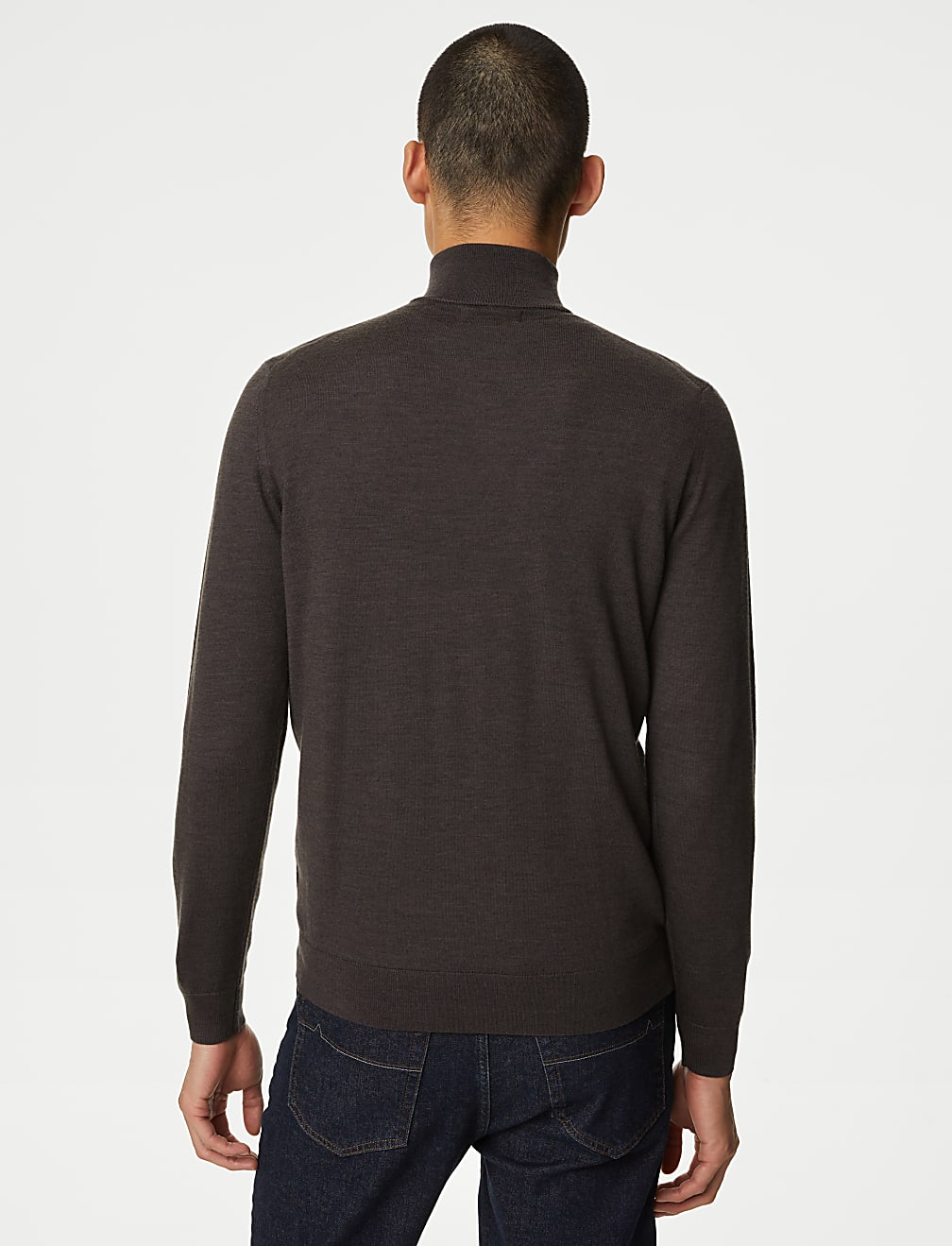 Pure Extra Fine Merino Wool Half Zip Jumper