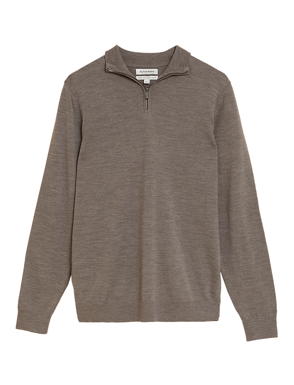 Pure Extra Fine Merino Wool Half Zip Jumper
