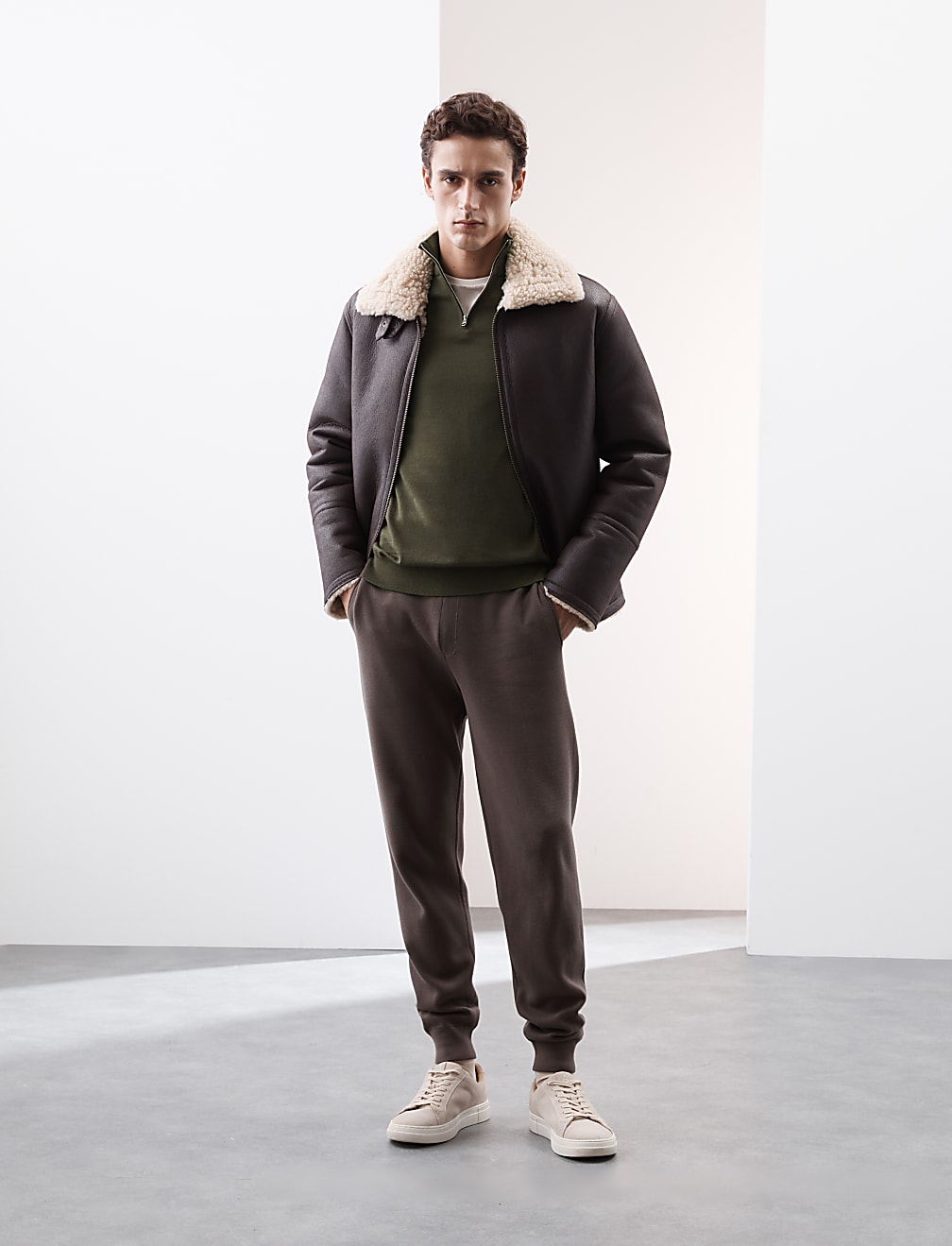 Pure Extra Fine Merino Wool Half Zip Jumper