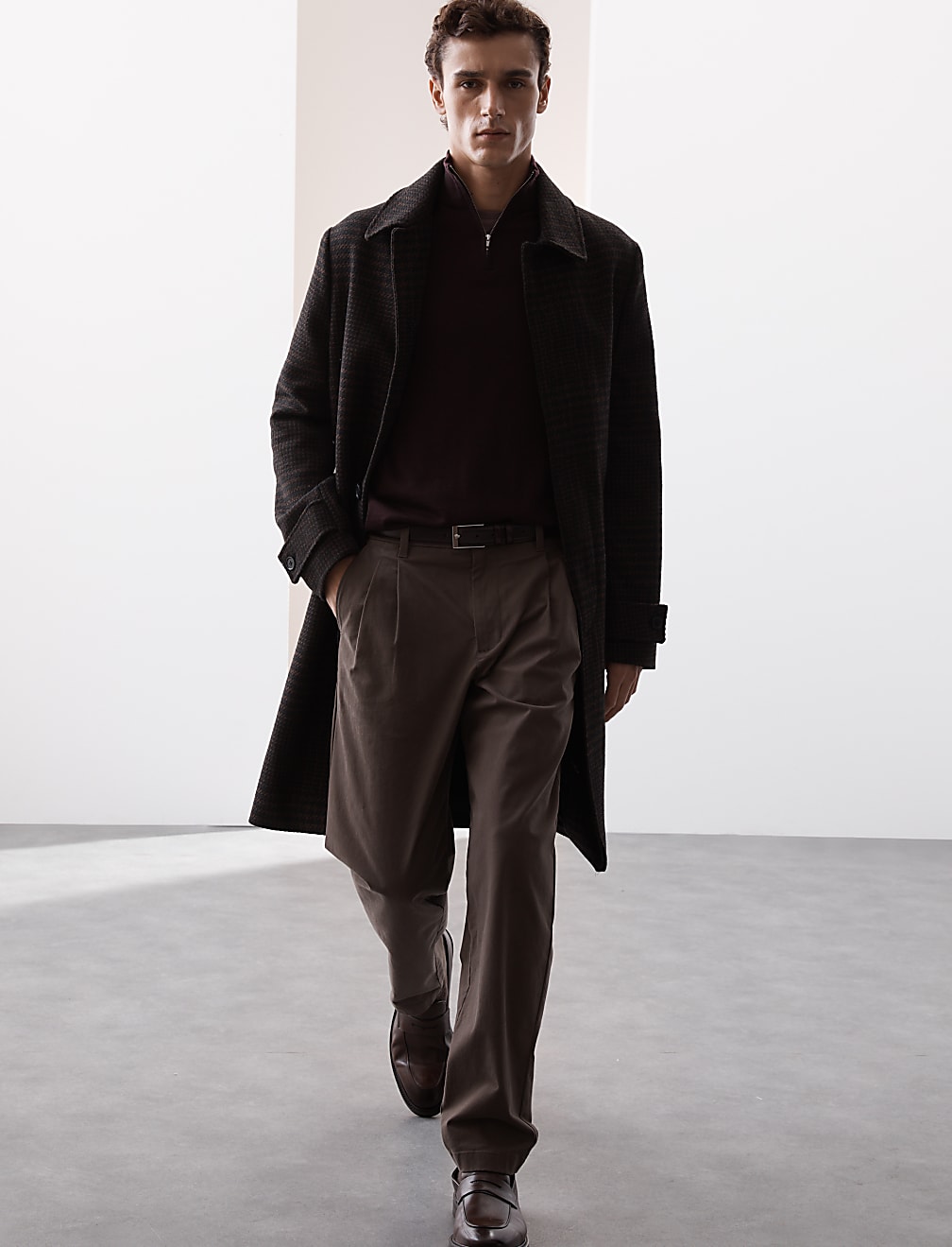 Pure Extra Fine Merino Wool Half Zip Jumper