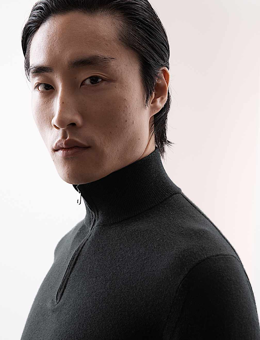 Pure Extra Fine Merino Wool Half Zip Jumper