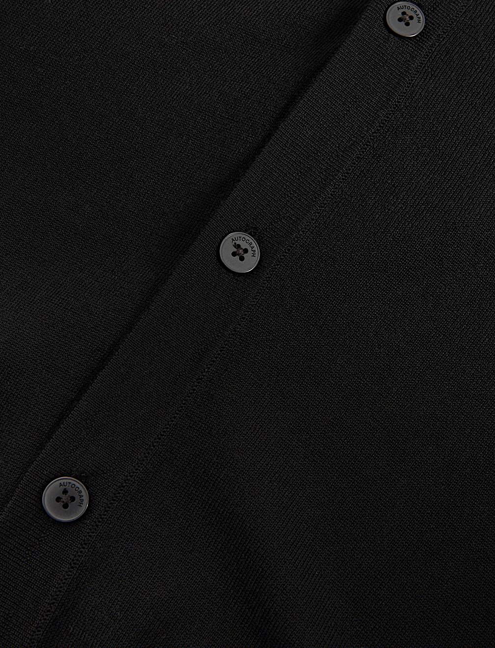 Pure Extra Fine Merino Wool V-Neck Cardigan