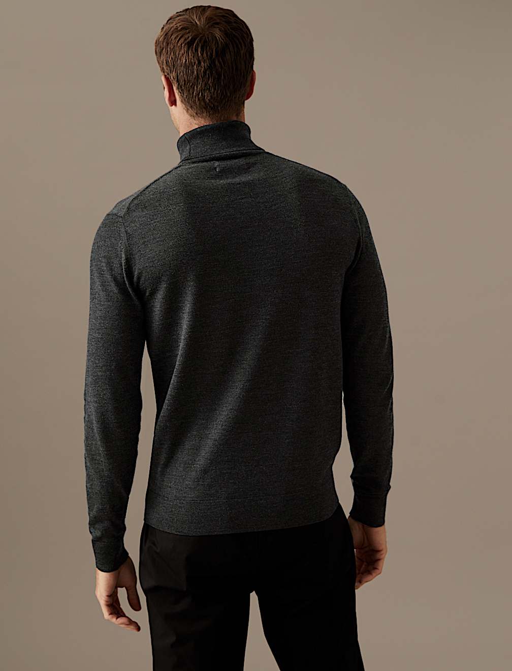 Pure Extra Fine Merino Wool Roll Neck Jumper