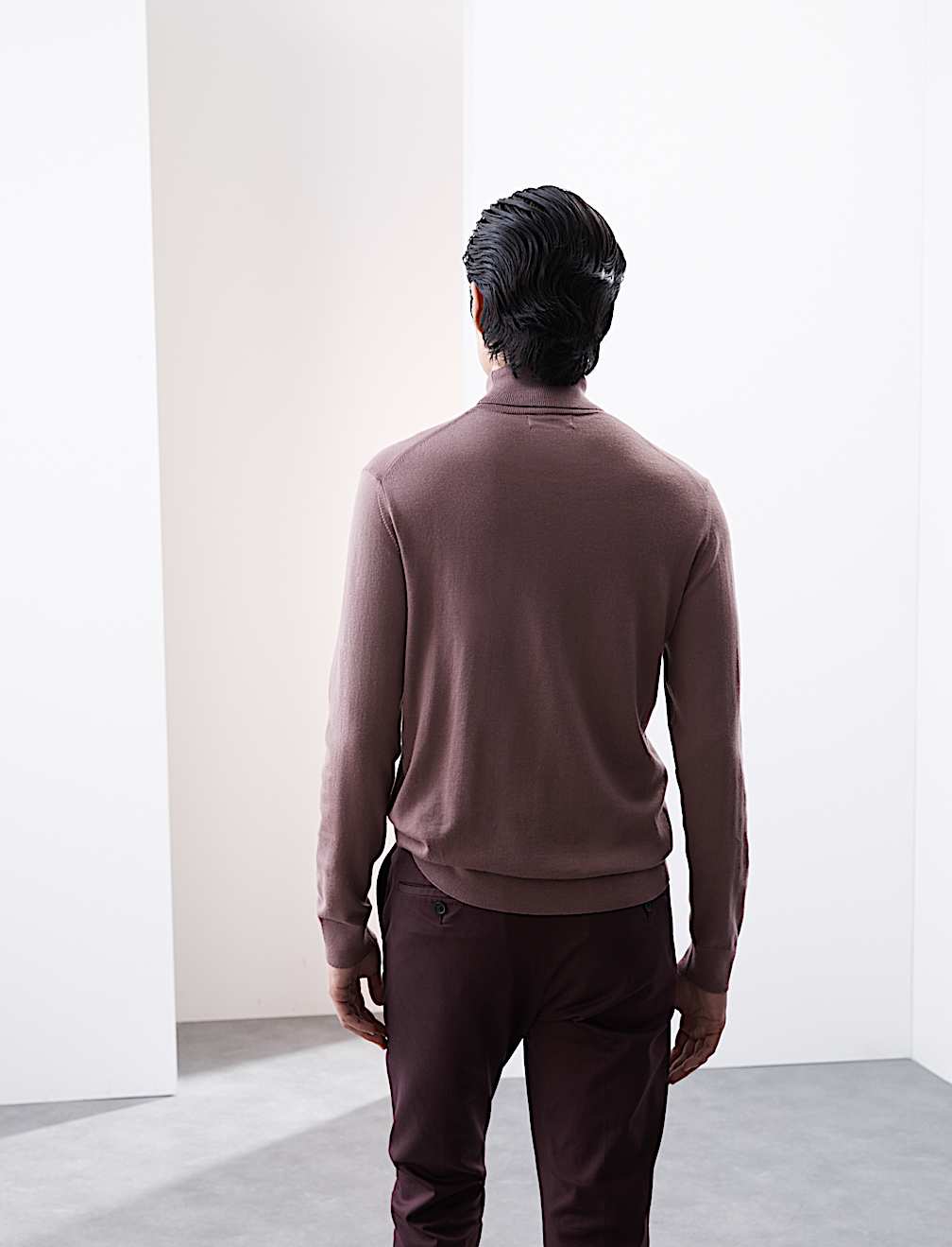 Pure Extra Fine Merino Wool Roll Neck Jumper