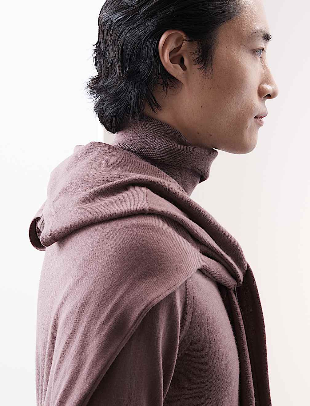 Pure Extra Fine Merino Wool Roll Neck Jumper