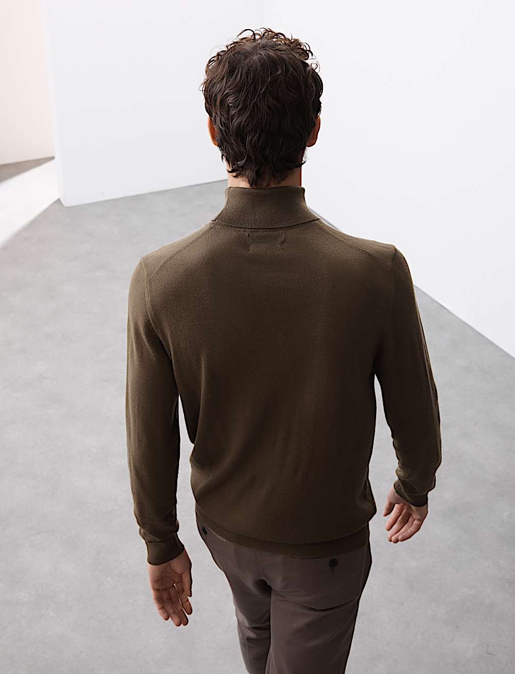 Pure Extra Fine Merino Wool Roll Neck Jumper