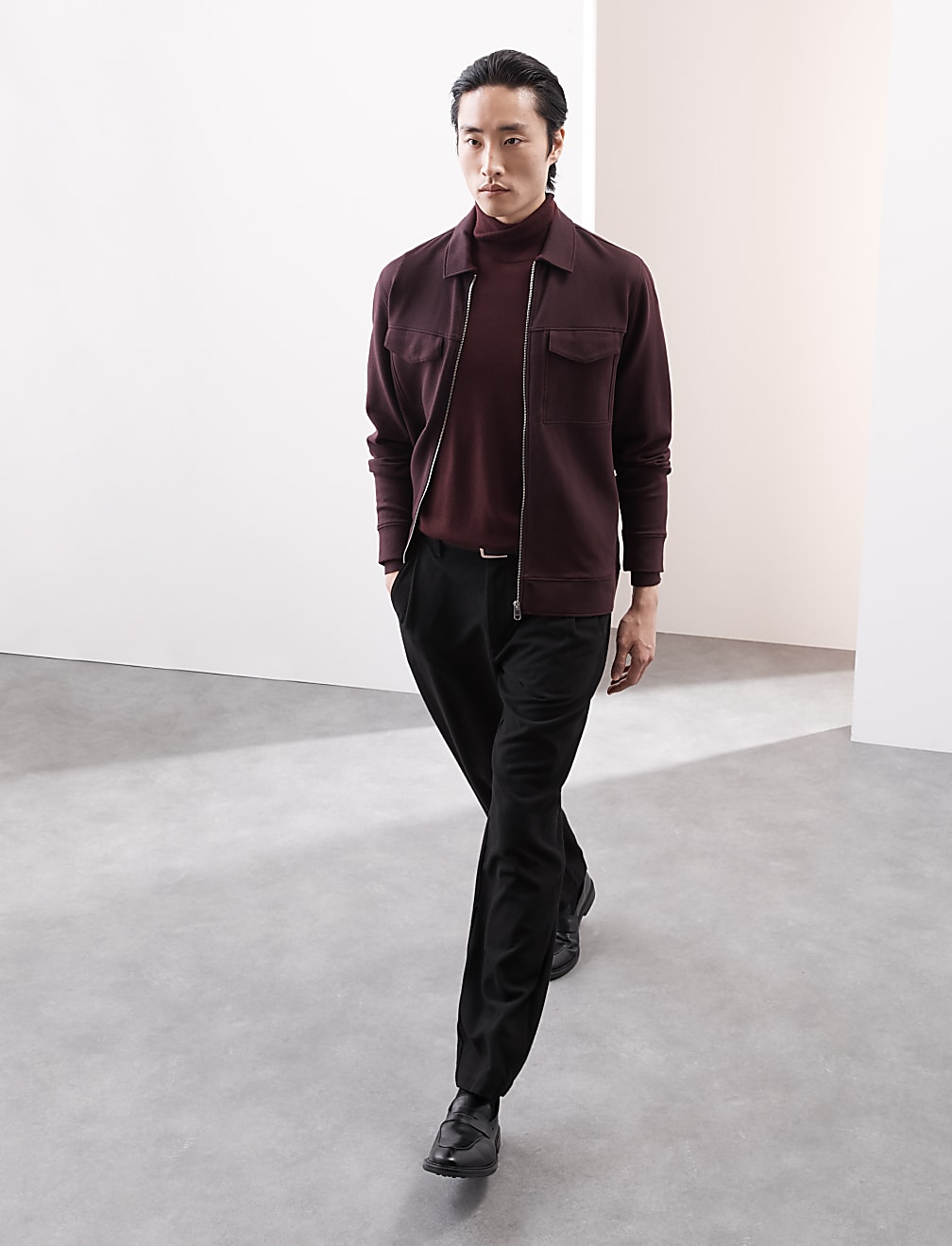 Pure Extra Fine Merino Wool Roll Neck Jumper