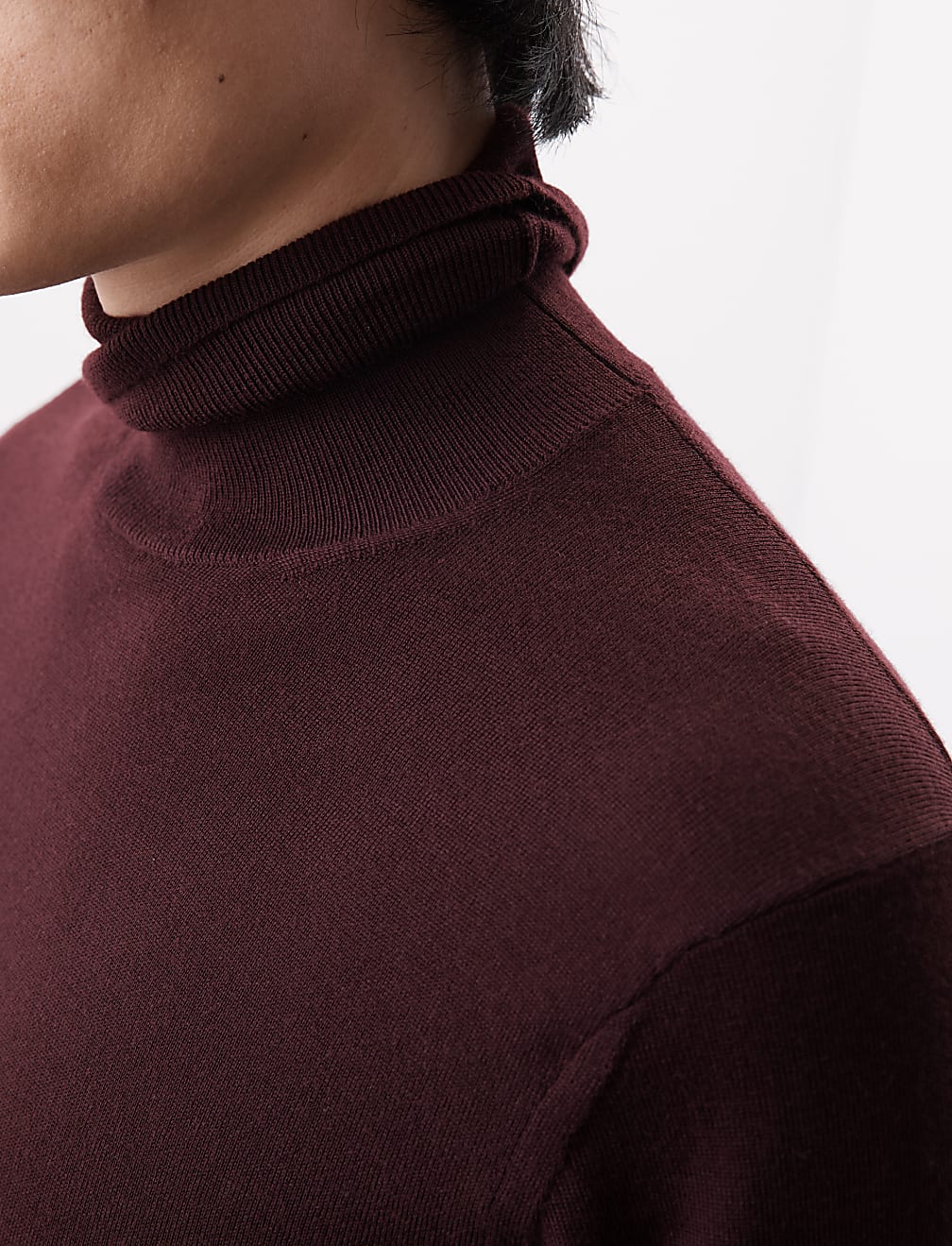 Pure Extra Fine Merino Wool Roll Neck Jumper
