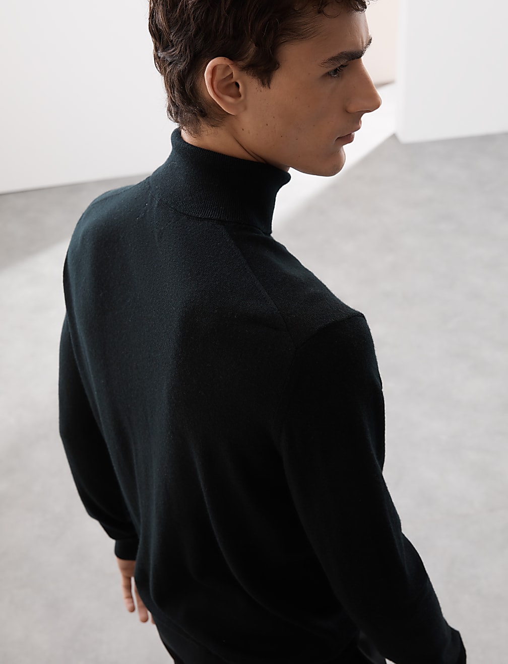 Pure Extra Fine Merino Wool Roll Neck Jumper