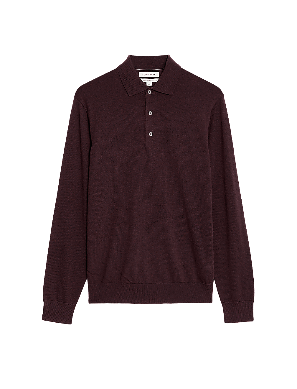 Pure Extra Fine Merino Wool Knitted Polo Shirt