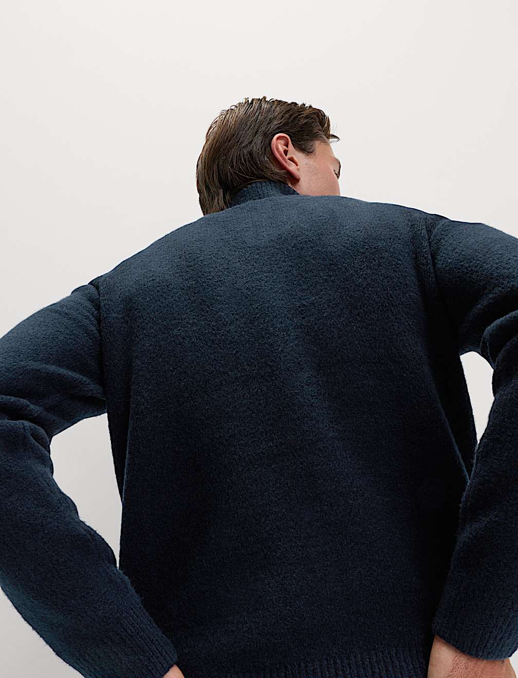 Striped Half Zip Soft Jumper