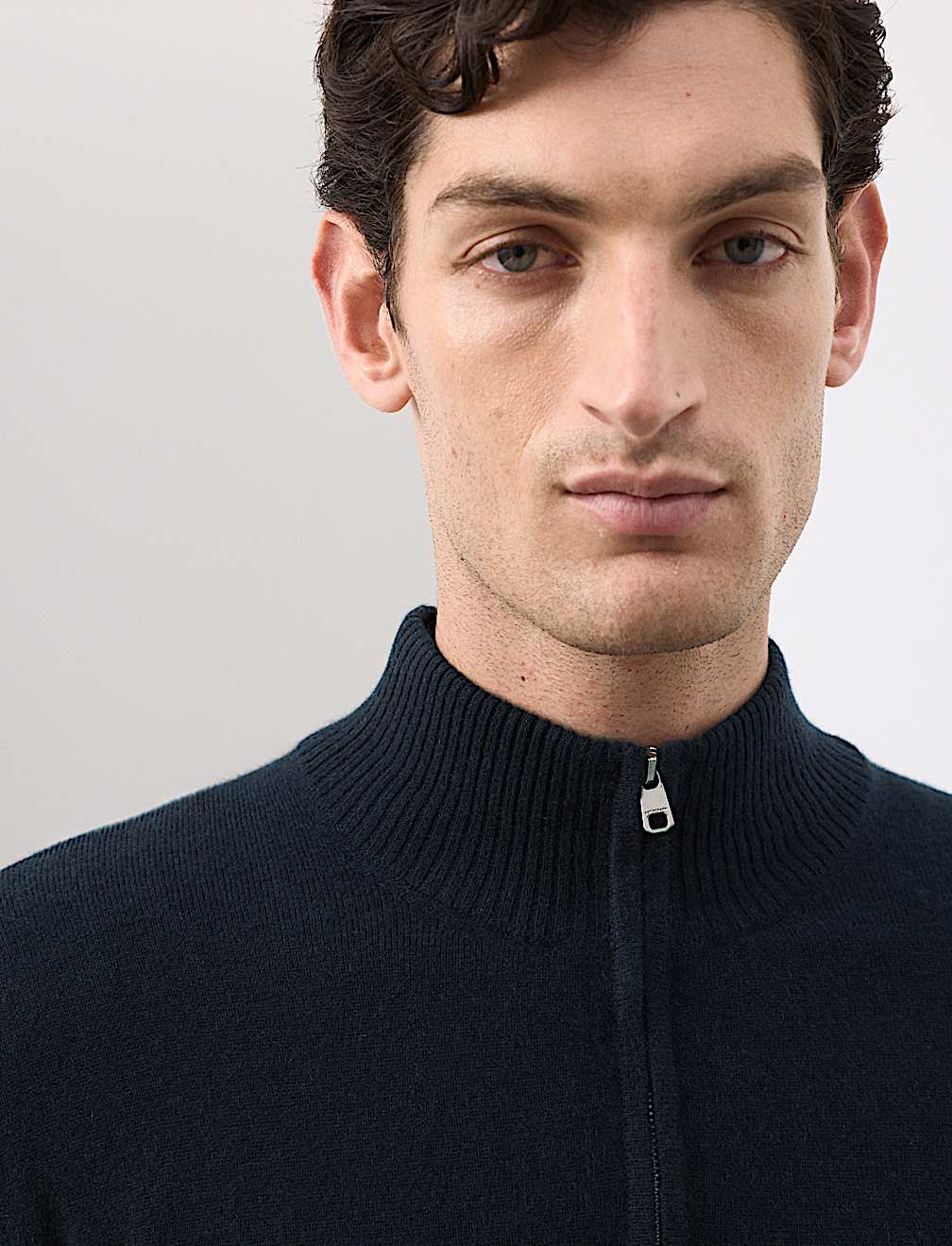 Pure Cashmere Half Zip Jumper