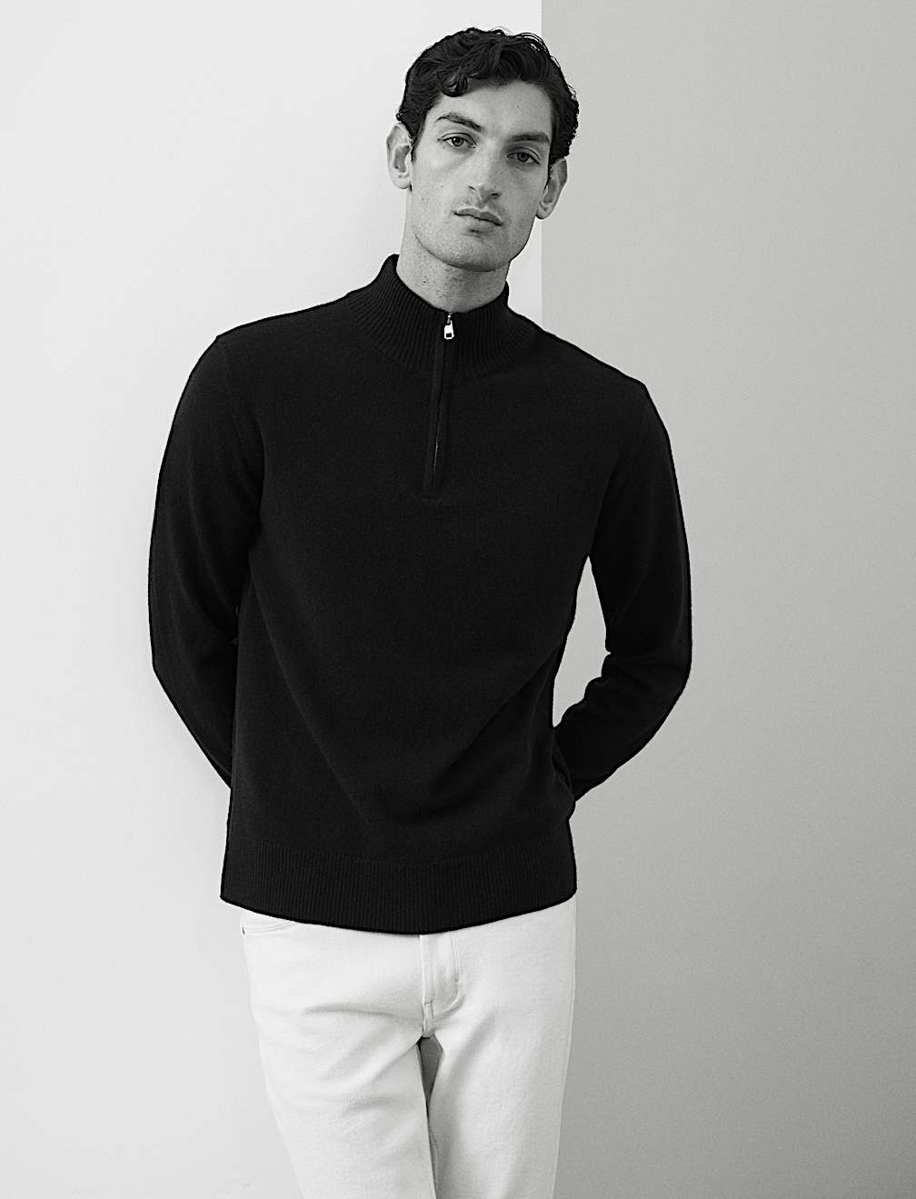 Pure Cashmere Half Zip Jumper