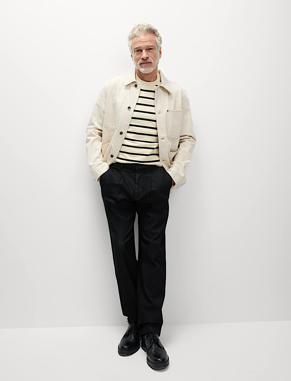 Cotton Rich Striped Knitted T-Shirt