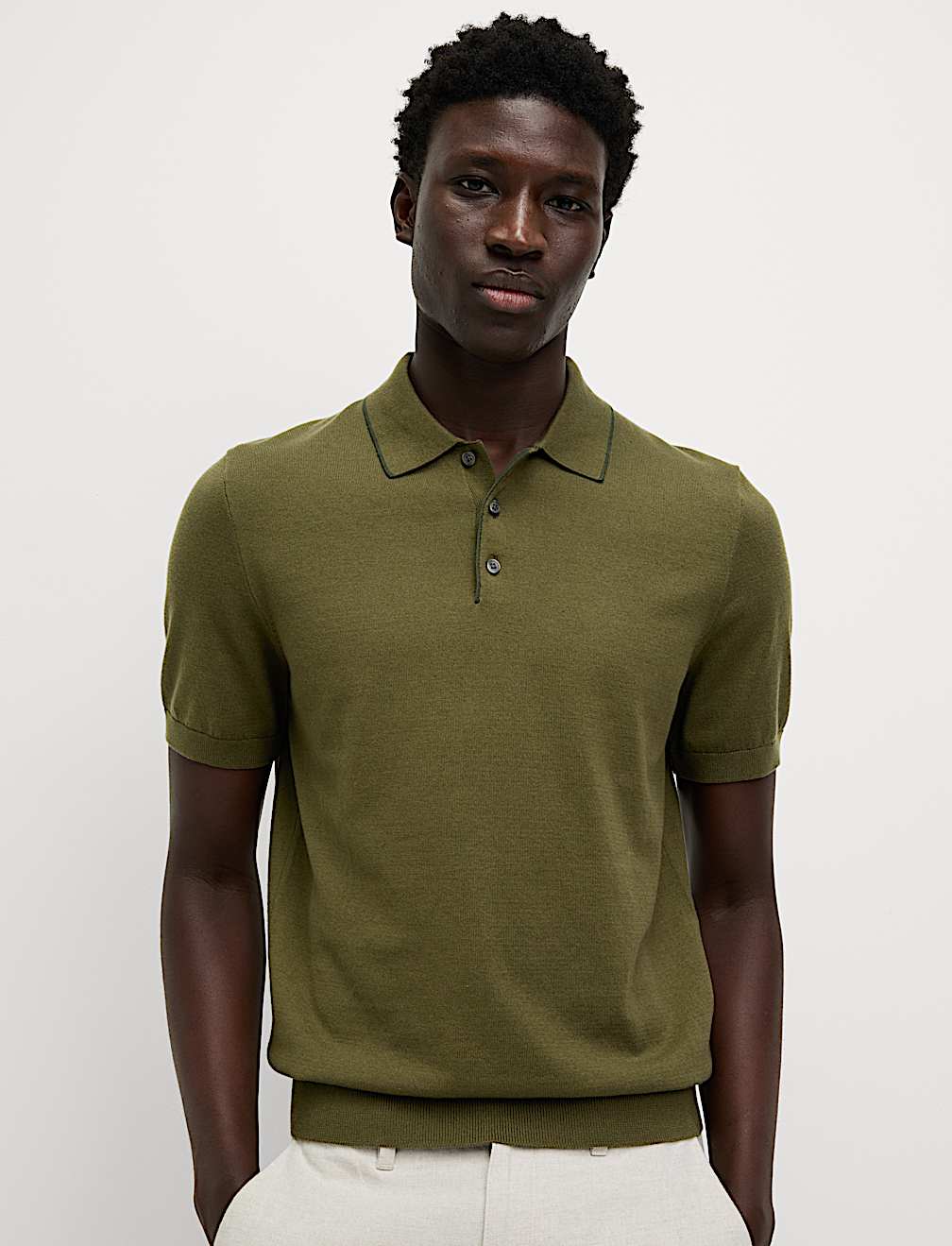 Cotton Rich Knitted Polo Shirt