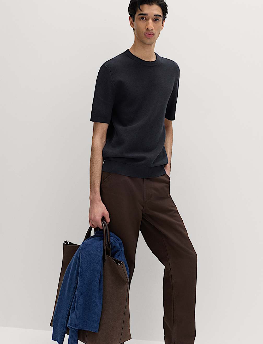 Cotton Rich Textured Knitted T-Shirt