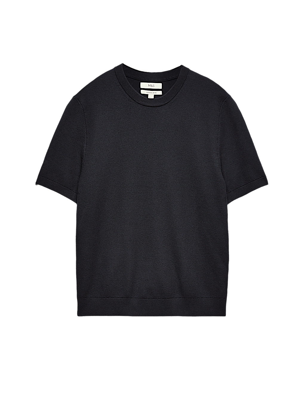 Cotton Rich Textured Knitted T-Shirt