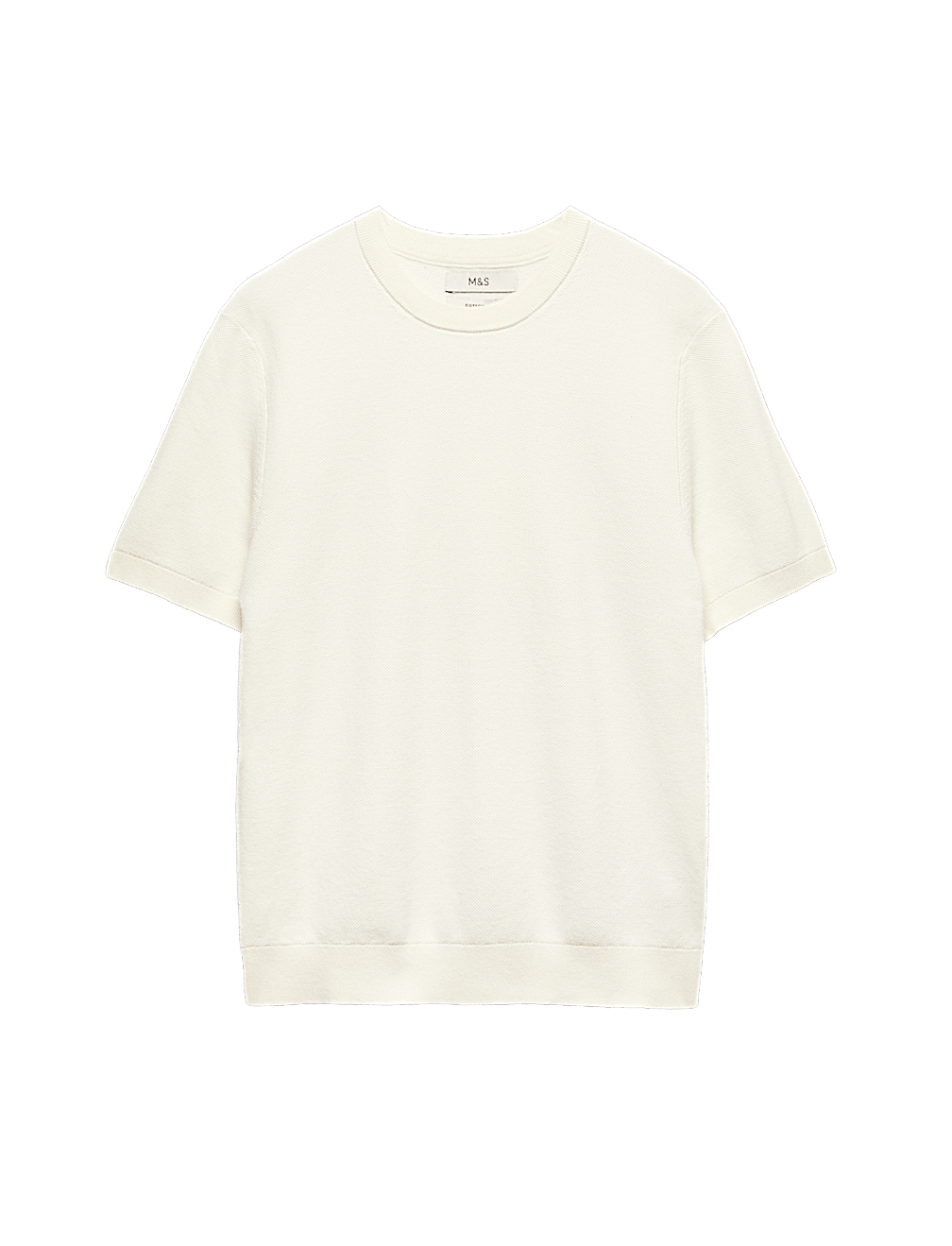 Cotton Rich Textured Knitted T-Shirt