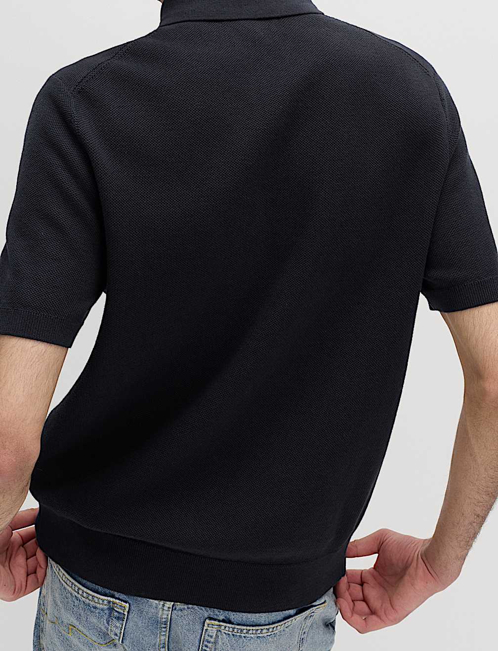 Cotton Rich Regular Fit Knitted Polo Shirt