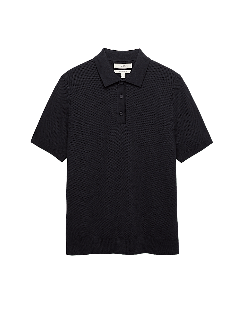 Cotton Rich Regular Fit Knitted Polo Shirt