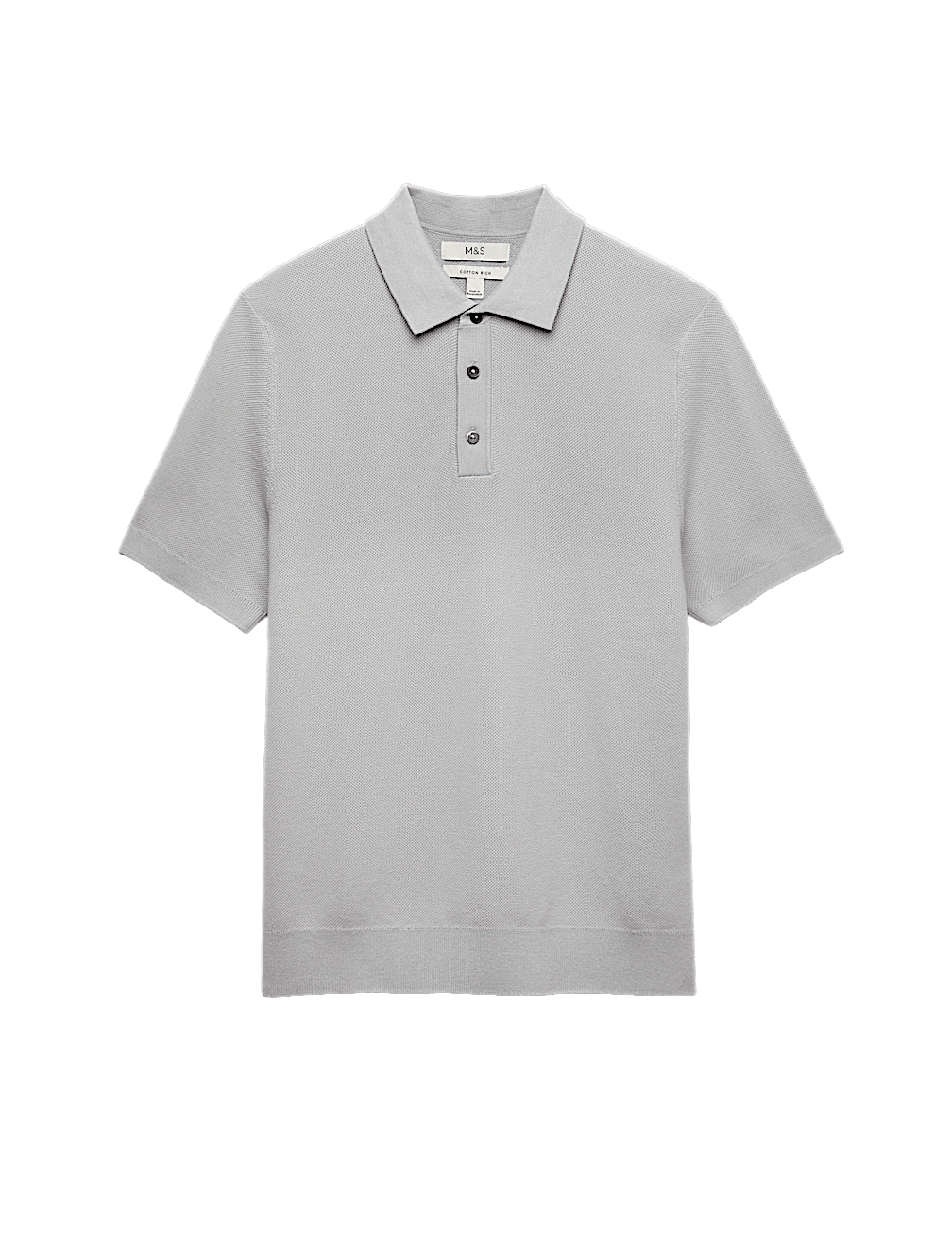 Cotton Rich Regular Fit Knitted Polo Shirt