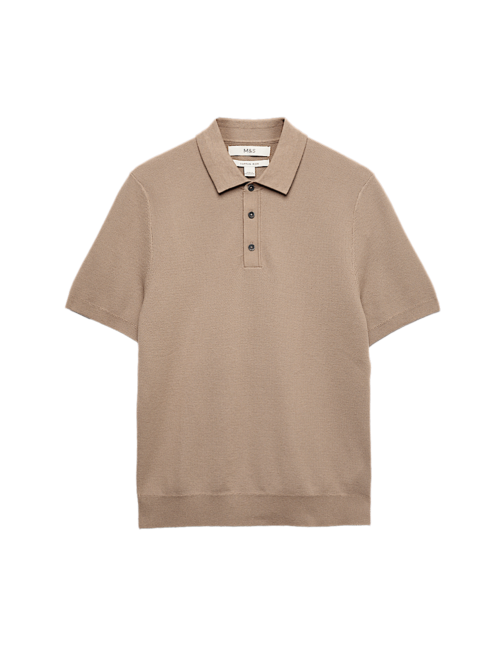 Cotton Rich Regular Fit Knitted Polo Shirt