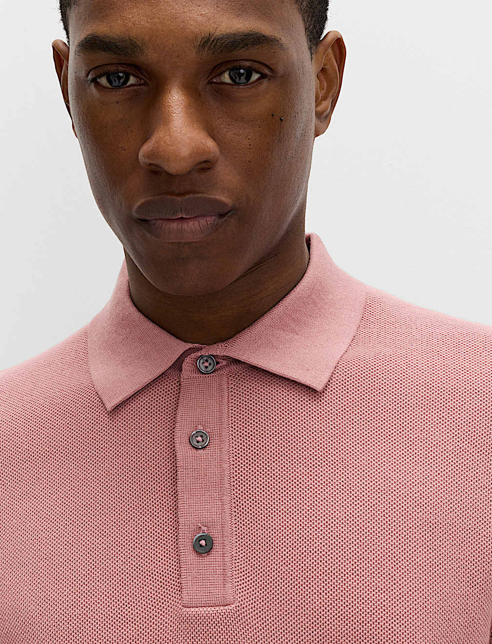 Cotton Rich Textured Knitted Polo Shirt