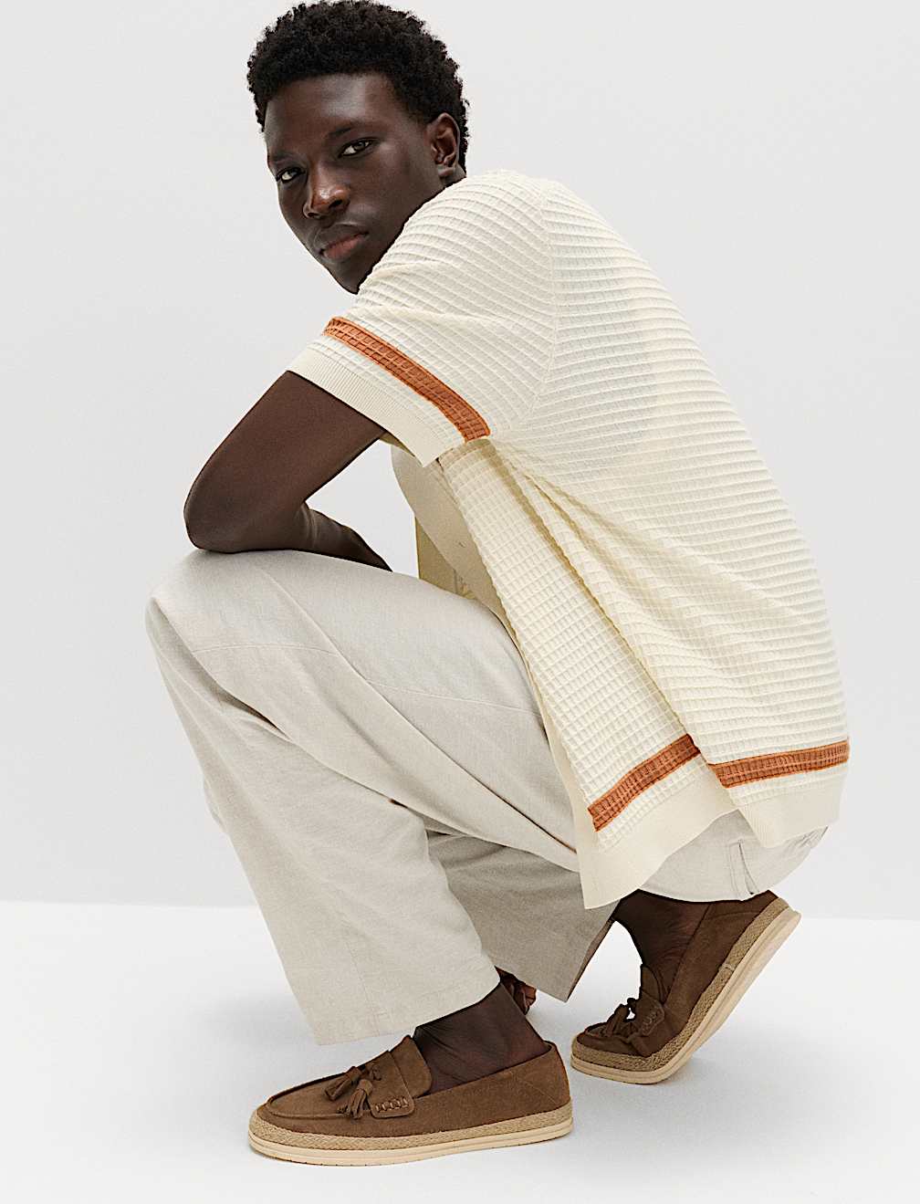 Pure Cotton Tipped Knitted Polo Shirt