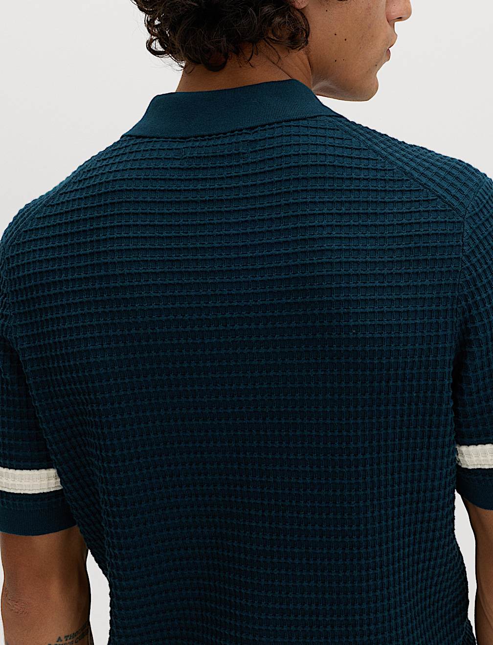 Pure Cotton Tipped Knitted Polo Shirt