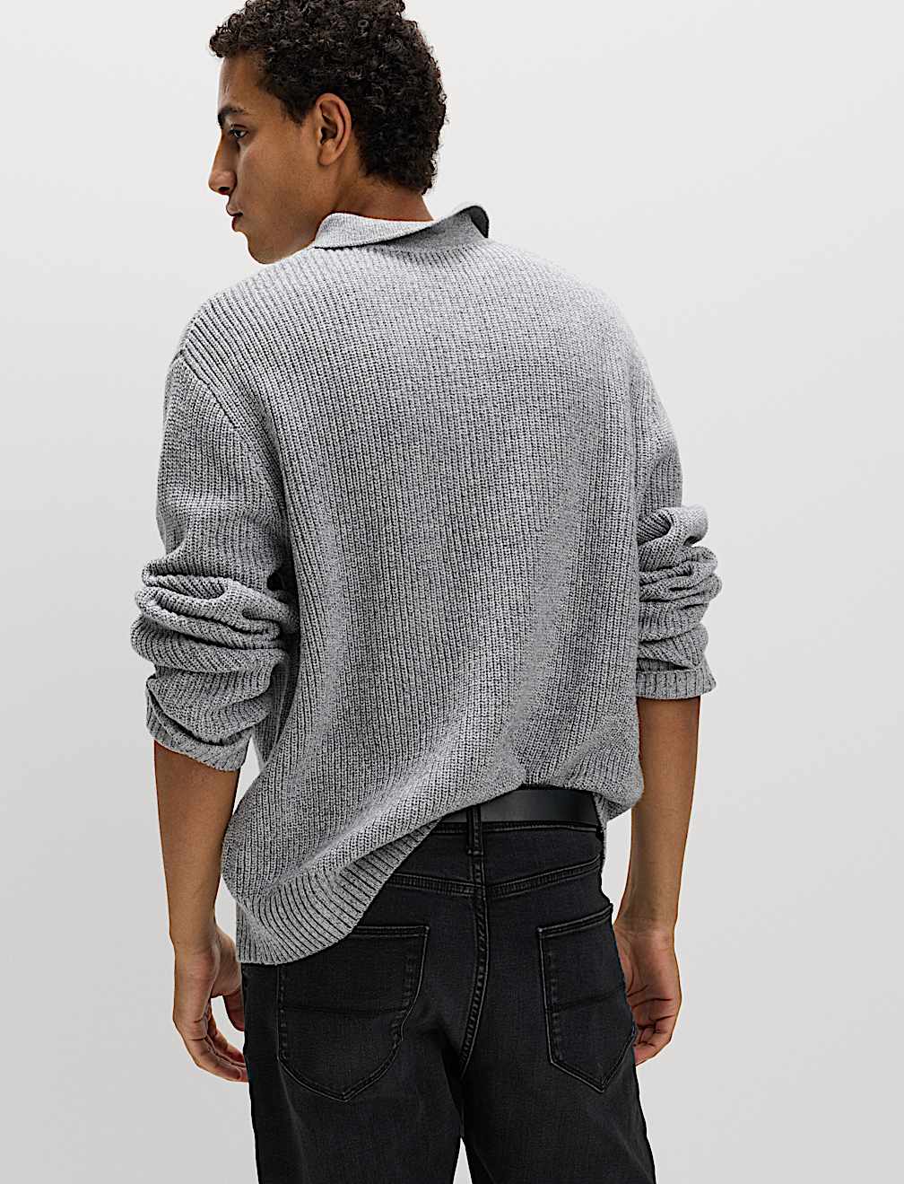 Lambswool Blend Knitted Polo Shirt