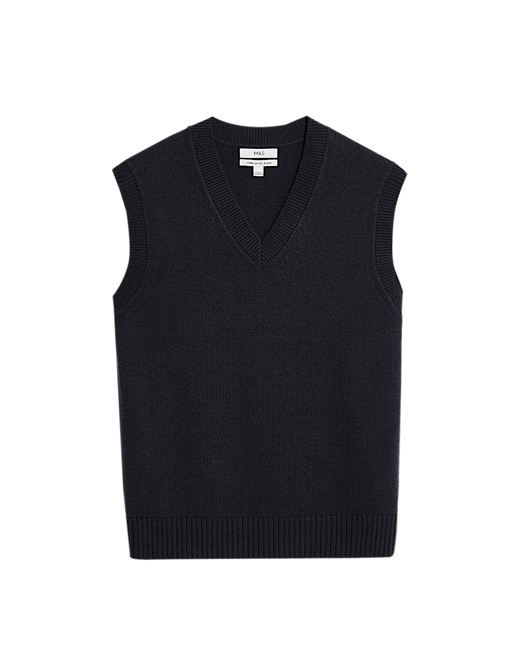 Lambswool Blend V-Neck Knitted Vest