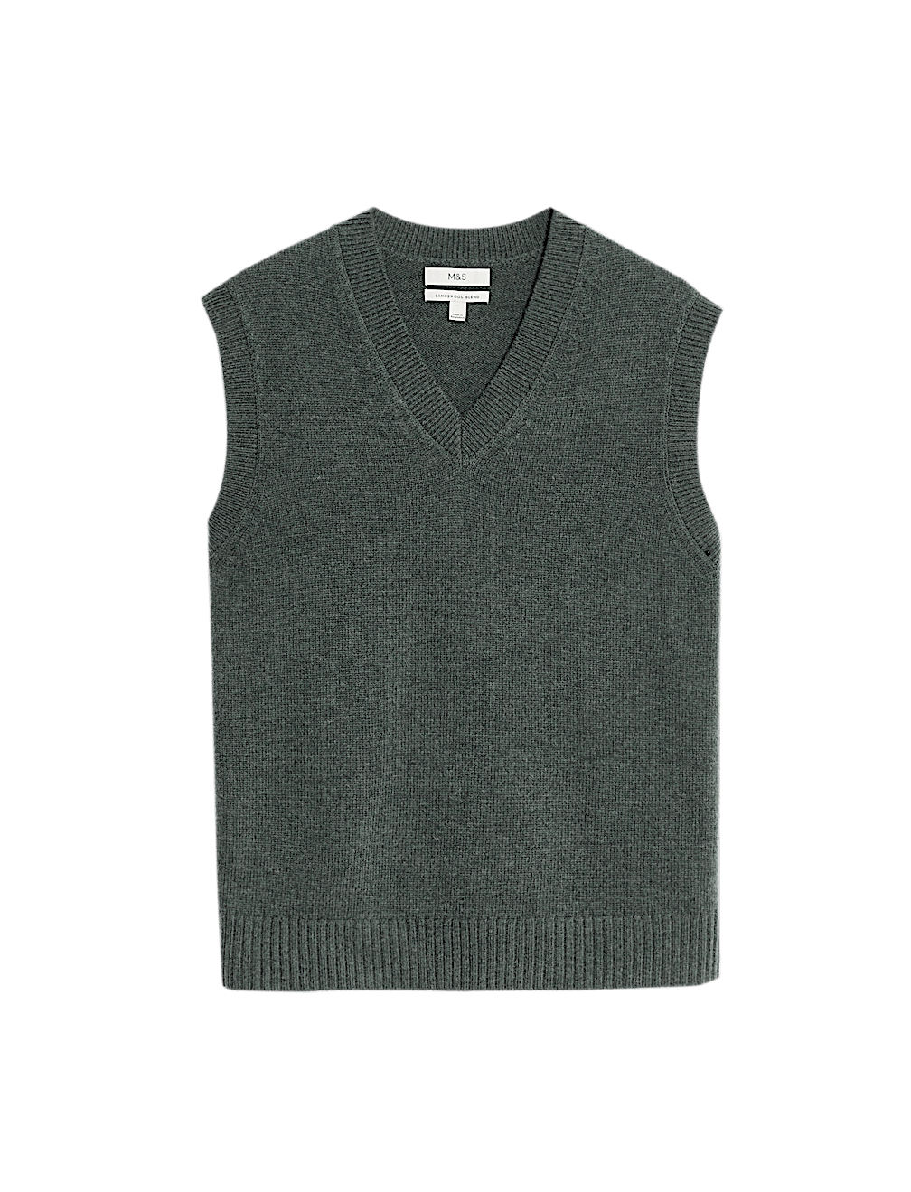 Lambswool Blend V-Neck Knitted Vest