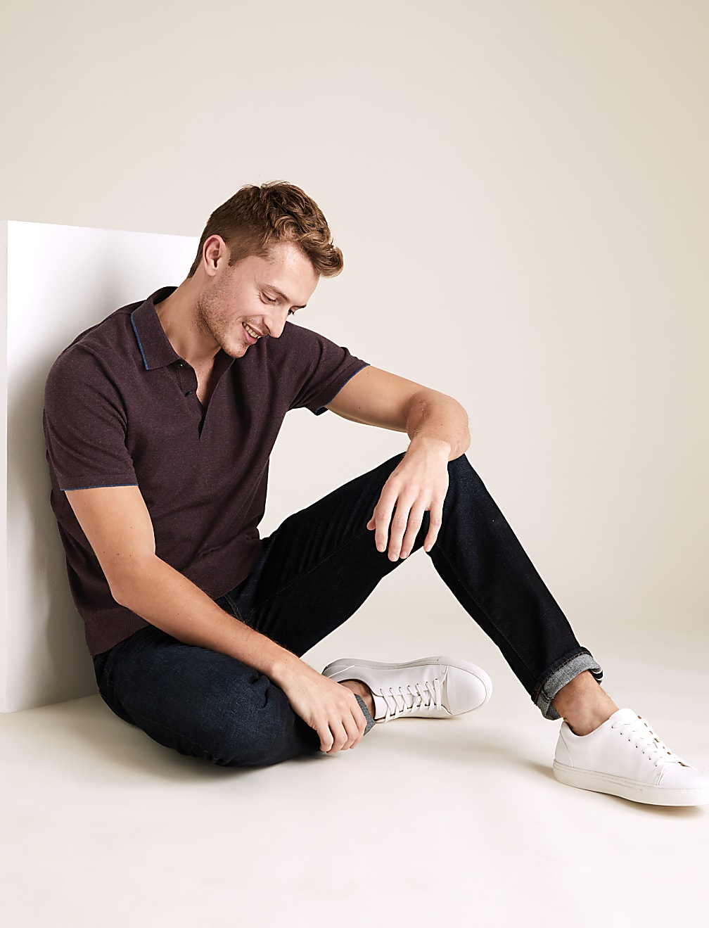 Cotton Short Sleeve Knitted Polo Shirt