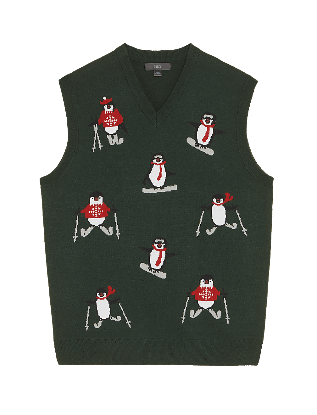 Sleeveless Penguin Christmas Jumper