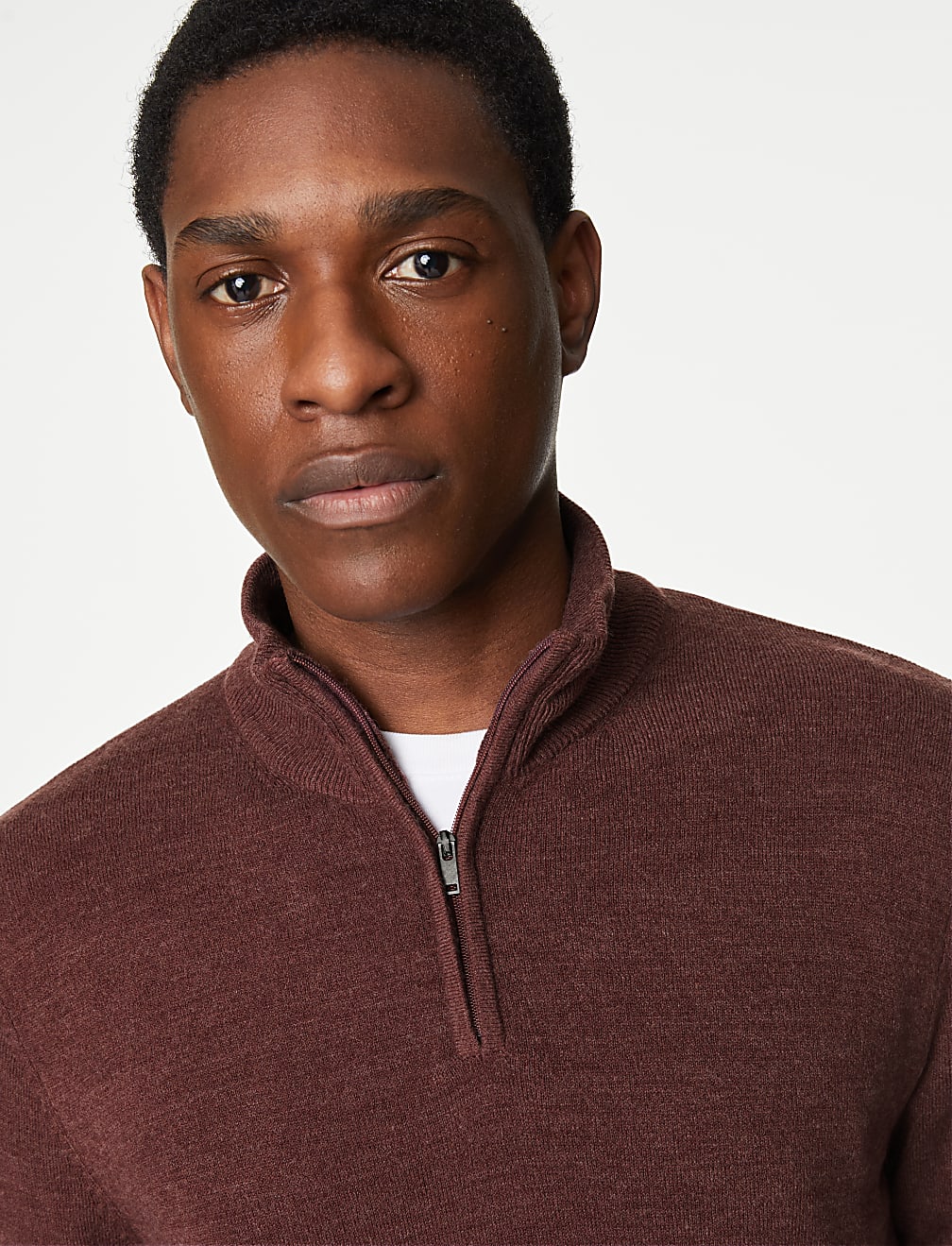 Pure Acrylic Plain High Neck Jumper