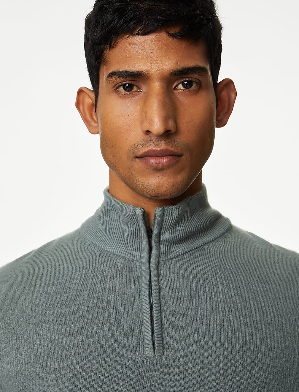 Pure Acrylic Plain High Neck Jumper