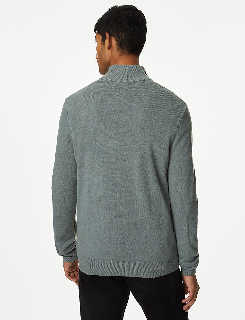 Pure Acrylic Plain High Neck Jumper