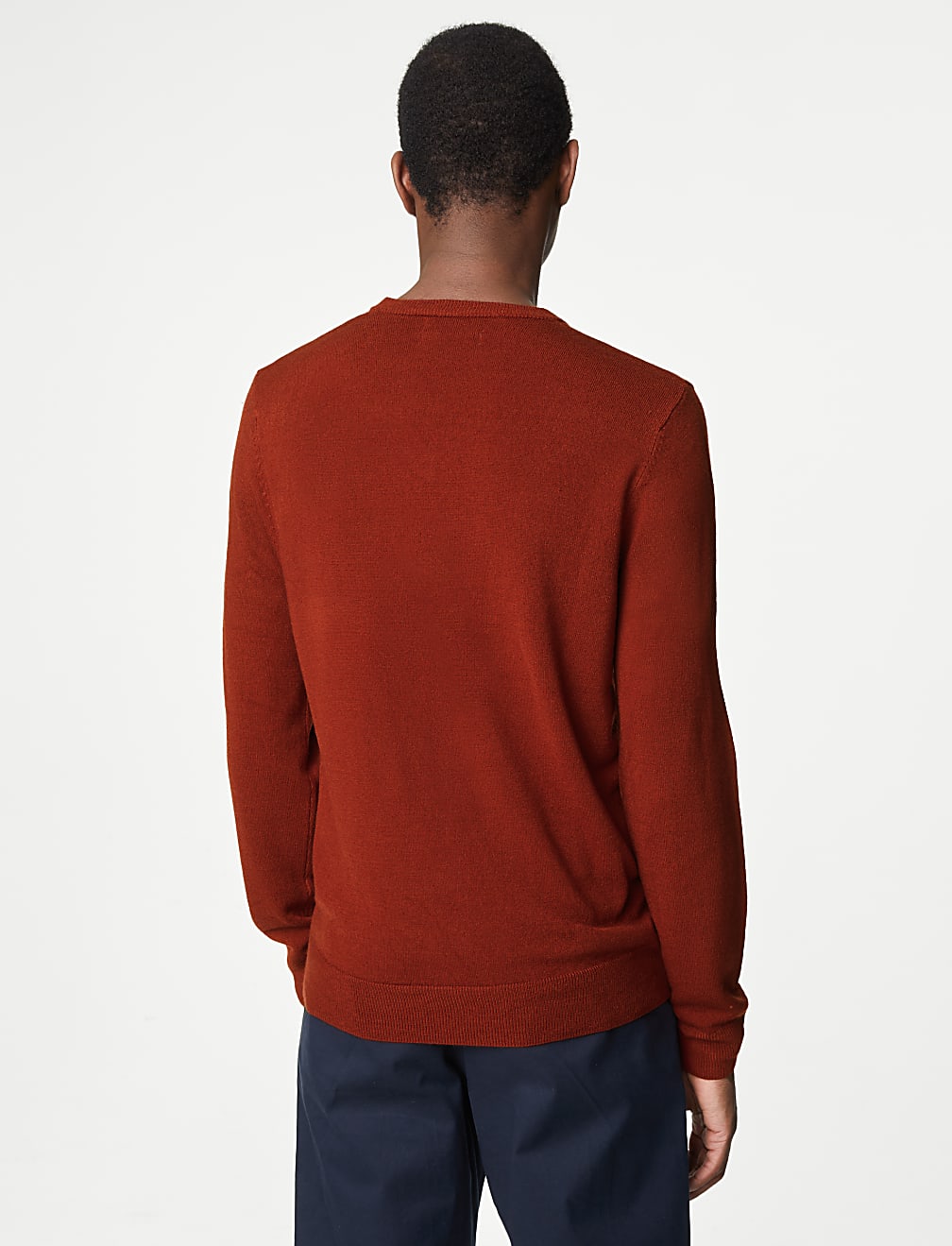 Pure Acrylic Plain V-Neck Jumper