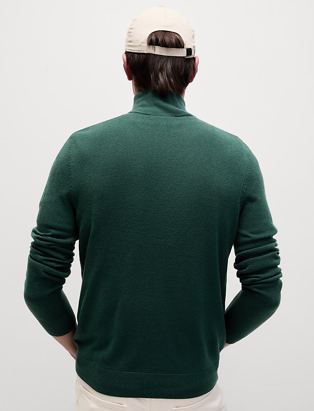 Cashmilon™ High Neck Half Zip Jumper