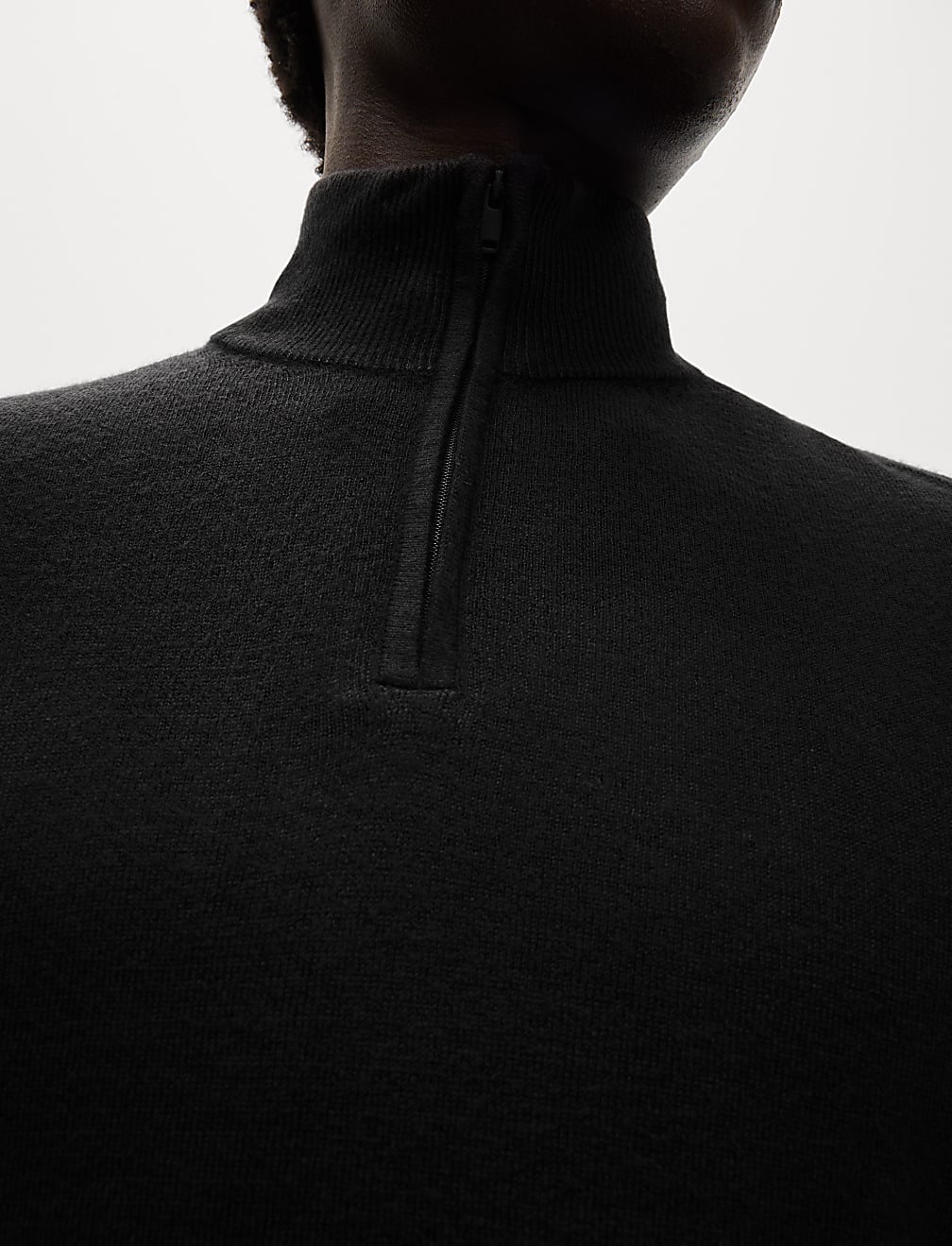 Cashmilon™ High Neck Half Zip Jumper