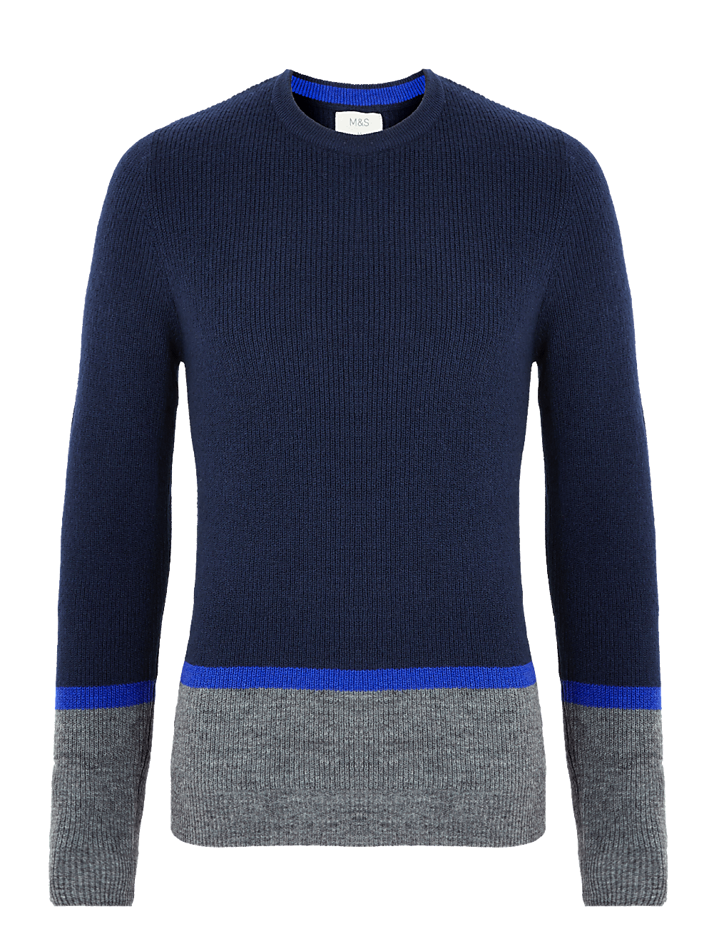 Block Striped Crew Neck Jumper