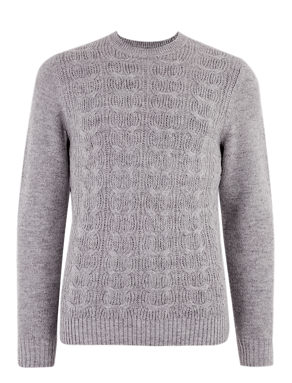 Recycled Super Soft Cable Crew Neck Jumper